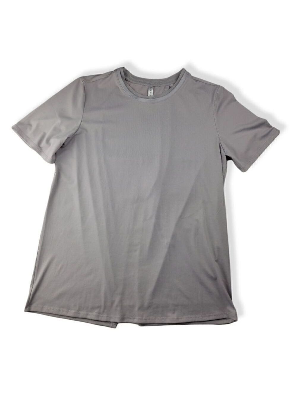 Fabletics open back short Sleeve Gray Shirt Medium